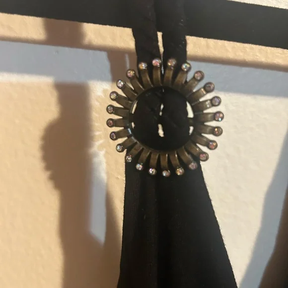 Soul Revival Black and Gold Halter long top rope like halter straps. - Picture 3 of 10